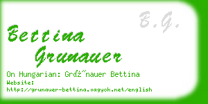 bettina grunauer business card